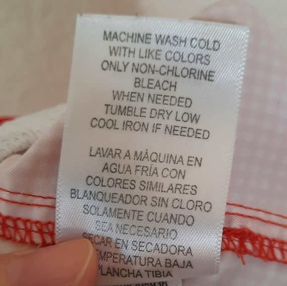 Ibiza Ocean Club Red Picnic Gingham Swim Shorts 34 - Picture 5 of 7